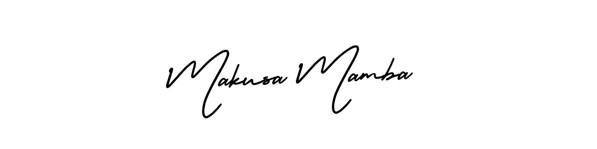 How to make Makusa Mamba name signature. Use AmerikaSignatureDemo-Regular style for creating short signs online. This is the latest handwritten sign. Makusa Mamba signature style 3 images and pictures png