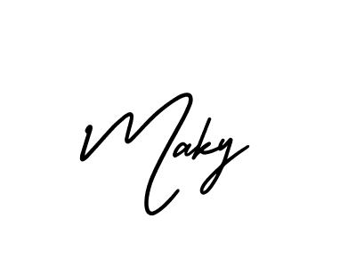 How to Draw Maky signature style? AmerikaSignatureDemo-Regular is a latest design signature styles for name Maky. Maky signature style 3 images and pictures png