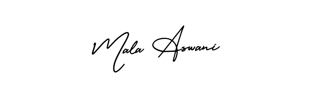 Use a signature maker to create a handwritten signature online. With this signature software, you can design (AmerikaSignatureDemo-Regular) your own signature for name Mala Aswani. Mala Aswani signature style 3 images and pictures png