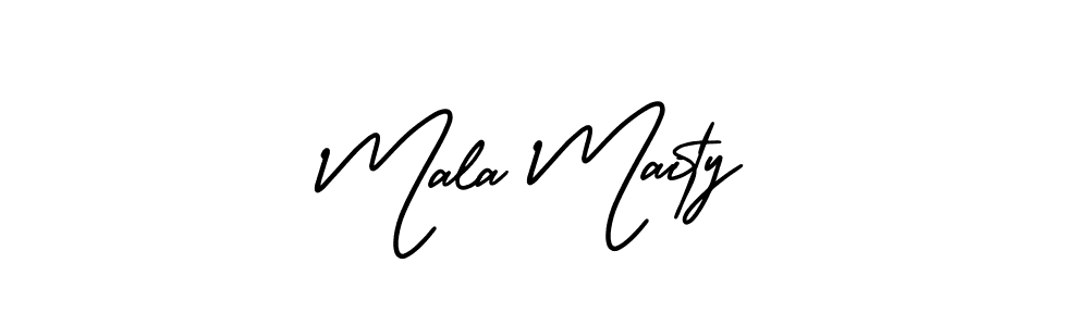 Design your own signature with our free online signature maker. With this signature software, you can create a handwritten (AmerikaSignatureDemo-Regular) signature for name Mala Maity. Mala Maity signature style 3 images and pictures png