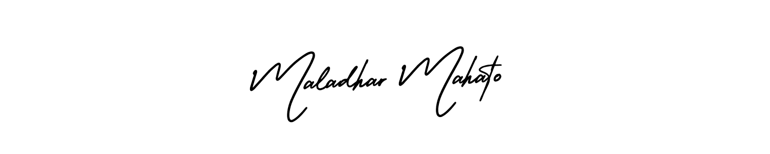 Design your own signature with our free online signature maker. With this signature software, you can create a handwritten (AmerikaSignatureDemo-Regular) signature for name Maladhar Mahato. Maladhar Mahato signature style 3 images and pictures png