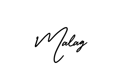 Design your own signature with our free online signature maker. With this signature software, you can create a handwritten (AmerikaSignatureDemo-Regular) signature for name Malag. Malag signature style 3 images and pictures png