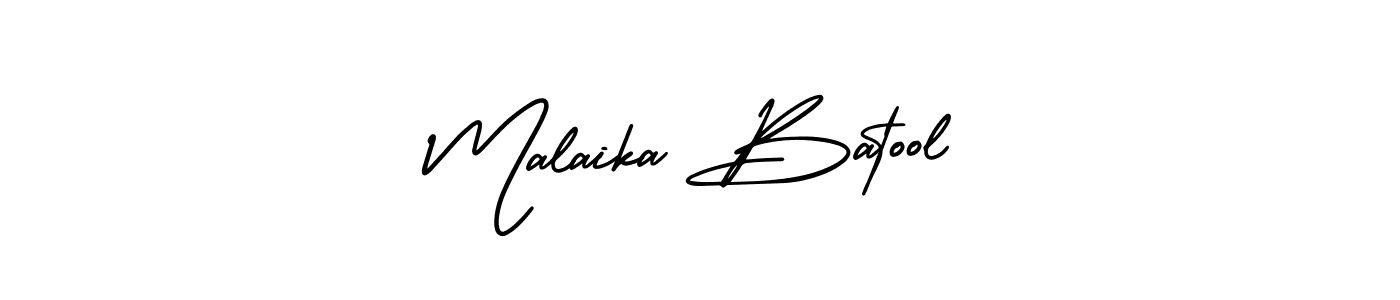 Design your own signature with our free online signature maker. With this signature software, you can create a handwritten (AmerikaSignatureDemo-Regular) signature for name Malaika Batool. Malaika Batool signature style 3 images and pictures png