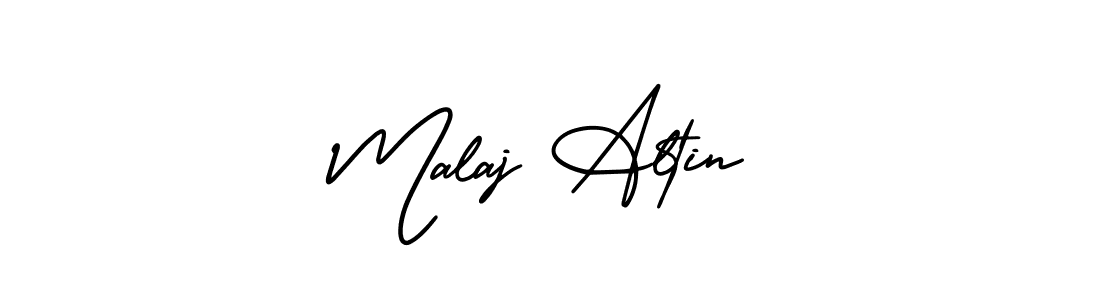 The best way (AmerikaSignatureDemo-Regular) to make a short signature is to pick only two or three words in your name. The name Malaj Altin include a total of six letters. For converting this name. Malaj Altin signature style 3 images and pictures png