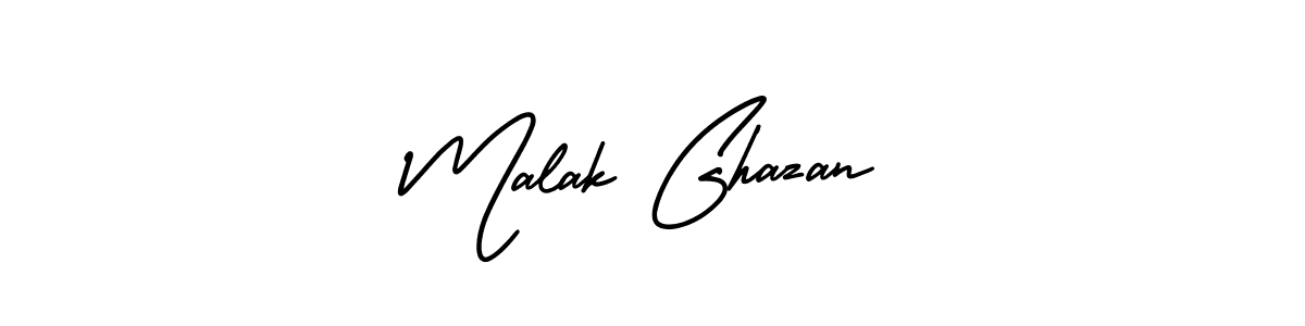 Malak Ghazan stylish signature style. Best Handwritten Sign (AmerikaSignatureDemo-Regular) for my name. Handwritten Signature Collection Ideas for my name Malak Ghazan. Malak Ghazan signature style 3 images and pictures png