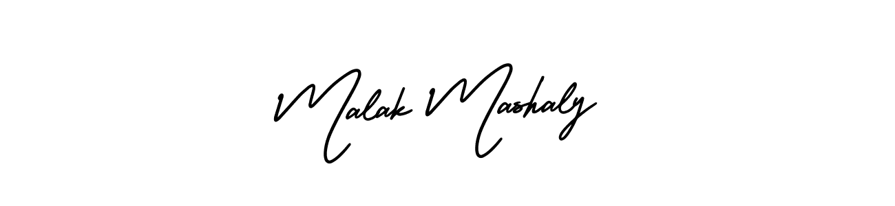 Use a signature maker to create a handwritten signature online. With this signature software, you can design (AmerikaSignatureDemo-Regular) your own signature for name Malak Mashaly. Malak Mashaly signature style 3 images and pictures png