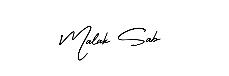 It looks lik you need a new signature style for name Malak Sab. Design unique handwritten (AmerikaSignatureDemo-Regular) signature with our free signature maker in just a few clicks. Malak Sab signature style 3 images and pictures png