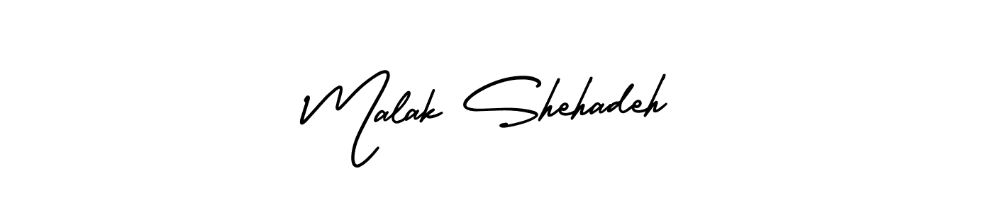 Create a beautiful signature design for name Malak Shehadeh. With this signature (AmerikaSignatureDemo-Regular) fonts, you can make a handwritten signature for free. Malak Shehadeh signature style 3 images and pictures png