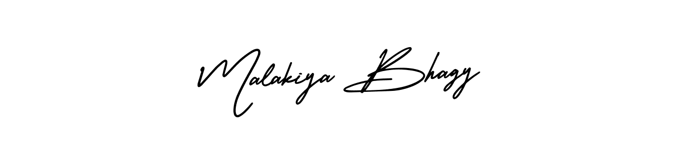 Design your own signature with our free online signature maker. With this signature software, you can create a handwritten (AmerikaSignatureDemo-Regular) signature for name Malakiya Bhagy. Malakiya Bhagy signature style 3 images and pictures png