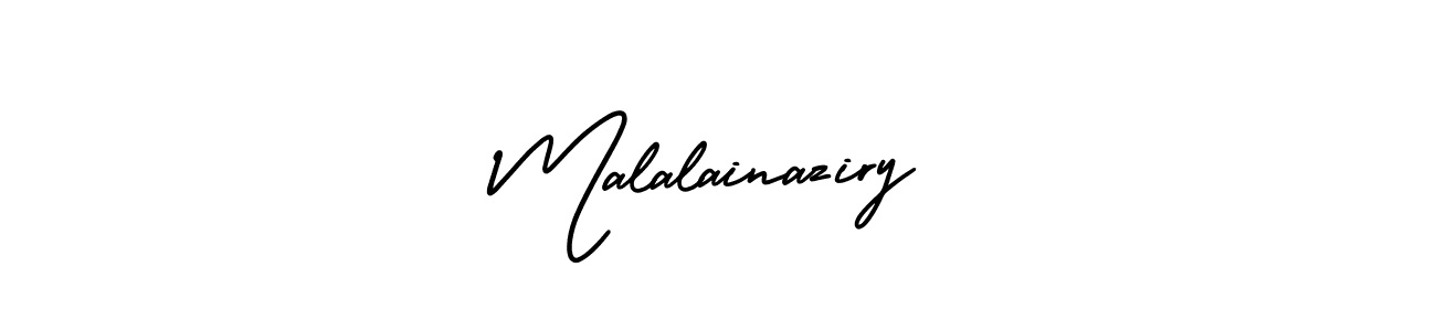 Make a beautiful signature design for name Malalainaziry. With this signature (AmerikaSignatureDemo-Regular) style, you can create a handwritten signature for free. Malalainaziry signature style 3 images and pictures png