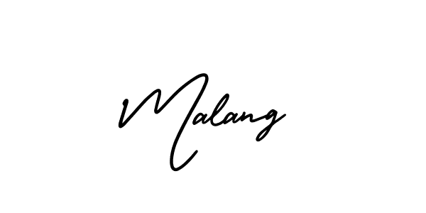 How to make Malang name signature. Use AmerikaSignatureDemo-Regular style for creating short signs online. This is the latest handwritten sign. Malang signature style 3 images and pictures png