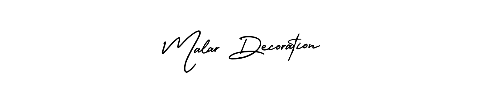 AmerikaSignatureDemo-Regular is a professional signature style that is perfect for those who want to add a touch of class to their signature. It is also a great choice for those who want to make their signature more unique. Get Malar Decoration name to fancy signature for free. Malar Decoration signature style 3 images and pictures png