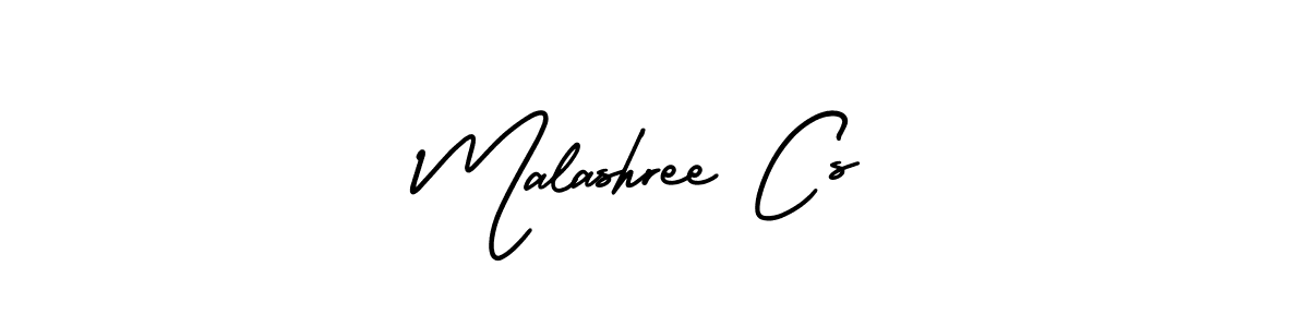 How to make Malashree Cs name signature. Use AmerikaSignatureDemo-Regular style for creating short signs online. This is the latest handwritten sign. Malashree Cs signature style 3 images and pictures png