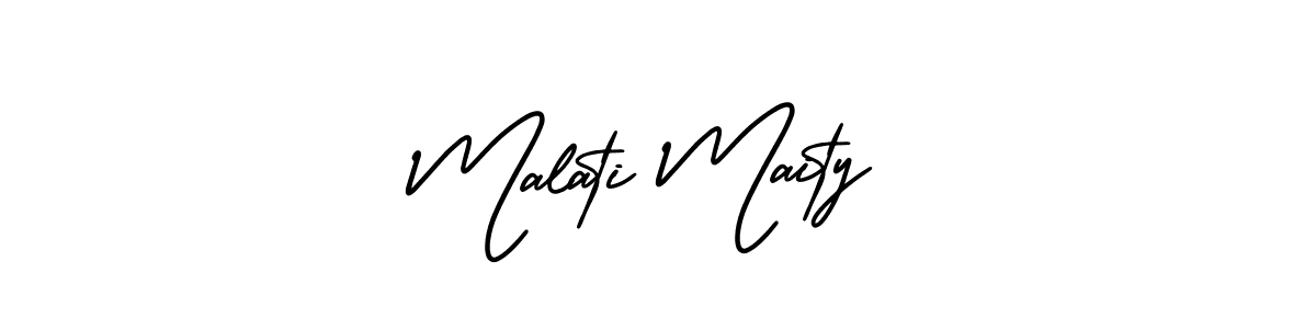 How to make Malati Maity signature? AmerikaSignatureDemo-Regular is a professional autograph style. Create handwritten signature for Malati Maity name. Malati Maity signature style 3 images and pictures png