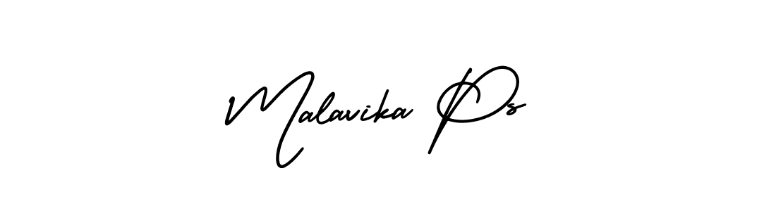 Make a beautiful signature design for name Malavika Ps. With this signature (AmerikaSignatureDemo-Regular) style, you can create a handwritten signature for free. Malavika Ps signature style 3 images and pictures png