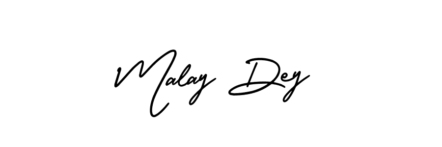 How to make Malay Dey name signature. Use AmerikaSignatureDemo-Regular style for creating short signs online. This is the latest handwritten sign. Malay Dey signature style 3 images and pictures png