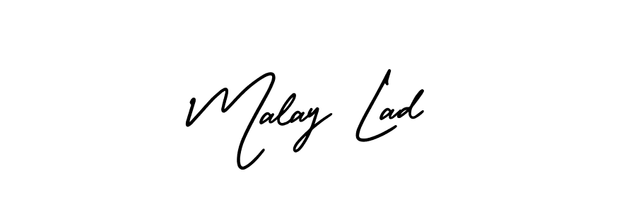 You should practise on your own different ways (AmerikaSignatureDemo-Regular) to write your name (Malay Lad) in signature. don't let someone else do it for you. Malay Lad signature style 3 images and pictures png