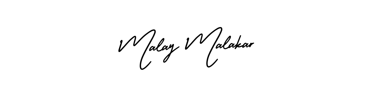 Create a beautiful signature design for name Malay Malakar. With this signature (AmerikaSignatureDemo-Regular) fonts, you can make a handwritten signature for free. Malay Malakar signature style 3 images and pictures png