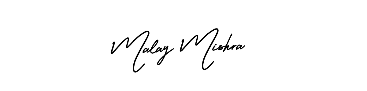 How to make Malay Mishra name signature. Use AmerikaSignatureDemo-Regular style for creating short signs online. This is the latest handwritten sign. Malay Mishra signature style 3 images and pictures png