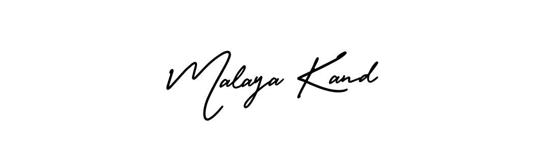 AmerikaSignatureDemo-Regular is a professional signature style that is perfect for those who want to add a touch of class to their signature. It is also a great choice for those who want to make their signature more unique. Get Malaya Kand name to fancy signature for free. Malaya Kand signature style 3 images and pictures png