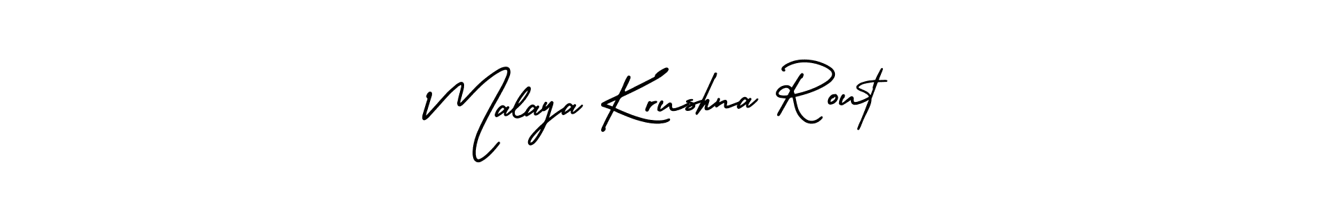 How to make Malaya Krushna Rout name signature. Use AmerikaSignatureDemo-Regular style for creating short signs online. This is the latest handwritten sign. Malaya Krushna Rout signature style 3 images and pictures png