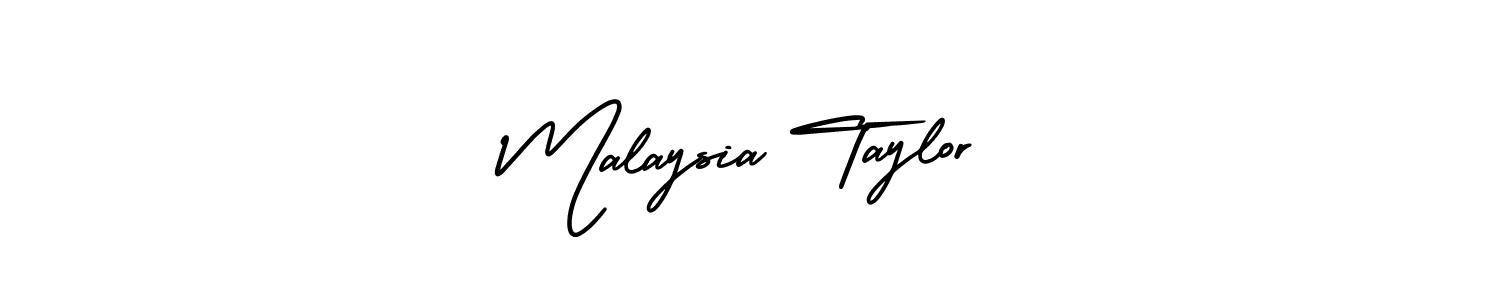 Design your own signature with our free online signature maker. With this signature software, you can create a handwritten (AmerikaSignatureDemo-Regular) signature for name Malaysia Taylor. Malaysia Taylor signature style 3 images and pictures png