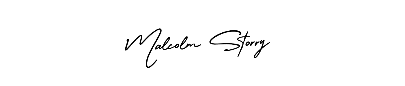 The best way (AmerikaSignatureDemo-Regular) to make a short signature is to pick only two or three words in your name. The name Malcolm Storry include a total of six letters. For converting this name. Malcolm Storry signature style 3 images and pictures png