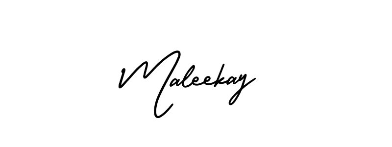 You should practise on your own different ways (AmerikaSignatureDemo-Regular) to write your name (Maleekay) in signature. don't let someone else do it for you. Maleekay signature style 3 images and pictures png