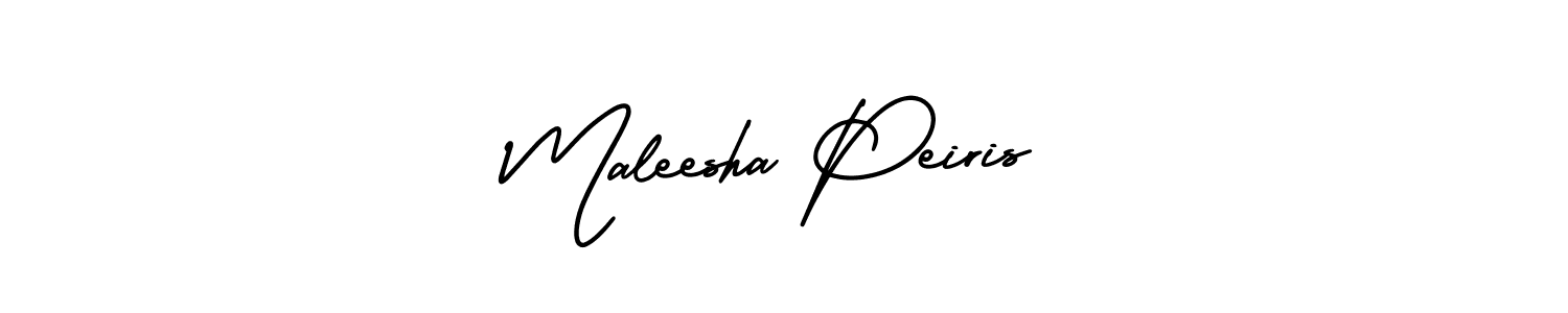 Design your own signature with our free online signature maker. With this signature software, you can create a handwritten (AmerikaSignatureDemo-Regular) signature for name Maleesha Peiris. Maleesha Peiris signature style 3 images and pictures png