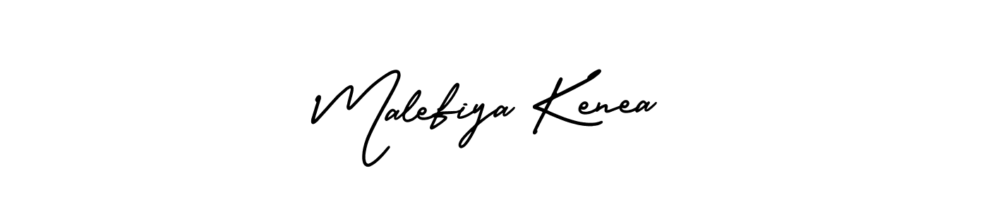 Malefiya Kenea stylish signature style. Best Handwritten Sign (AmerikaSignatureDemo-Regular) for my name. Handwritten Signature Collection Ideas for my name Malefiya Kenea. Malefiya Kenea signature style 3 images and pictures png