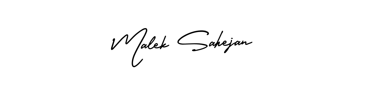 Make a short Malek Sahejan signature style. Manage your documents anywhere anytime using AmerikaSignatureDemo-Regular. Create and add eSignatures, submit forms, share and send files easily. Malek Sahejan signature style 3 images and pictures png