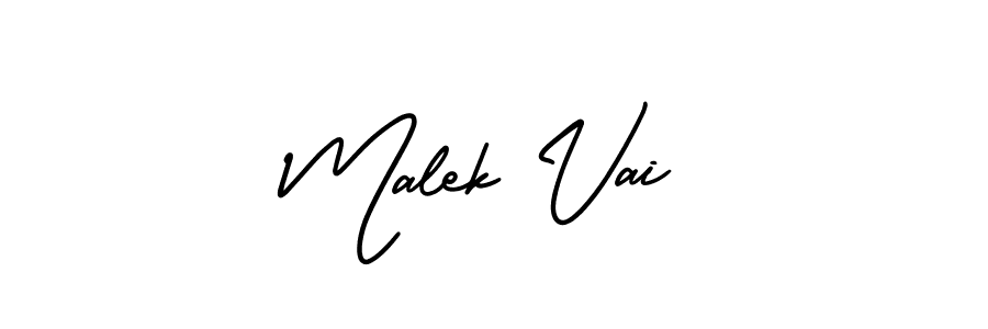 Make a beautiful signature design for name Malek Vai. With this signature (AmerikaSignatureDemo-Regular) style, you can create a handwritten signature for free. Malek Vai signature style 3 images and pictures png