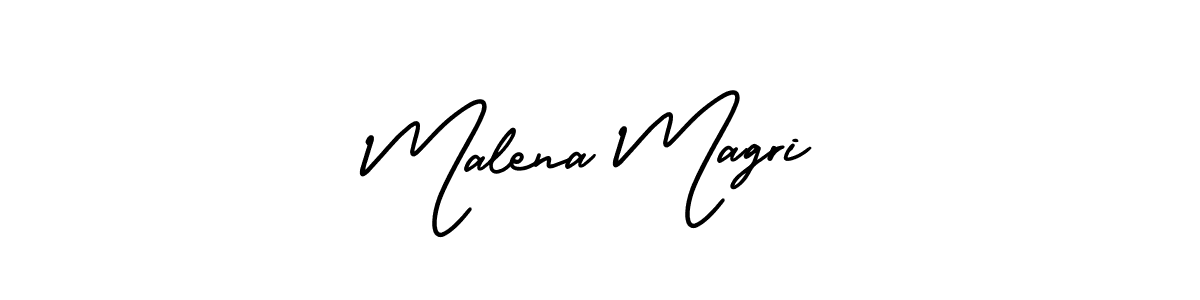 Make a beautiful signature design for name Malena Magri. With this signature (AmerikaSignatureDemo-Regular) style, you can create a handwritten signature for free. Malena Magri signature style 3 images and pictures png