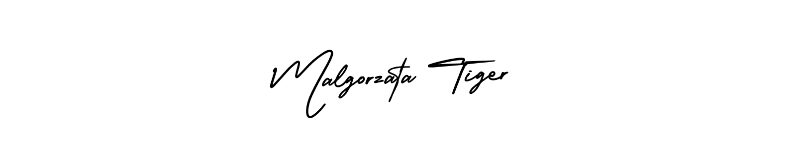 How to make Malgorzata Tiger signature? AmerikaSignatureDemo-Regular is a professional autograph style. Create handwritten signature for Malgorzata Tiger name. Malgorzata Tiger signature style 3 images and pictures png