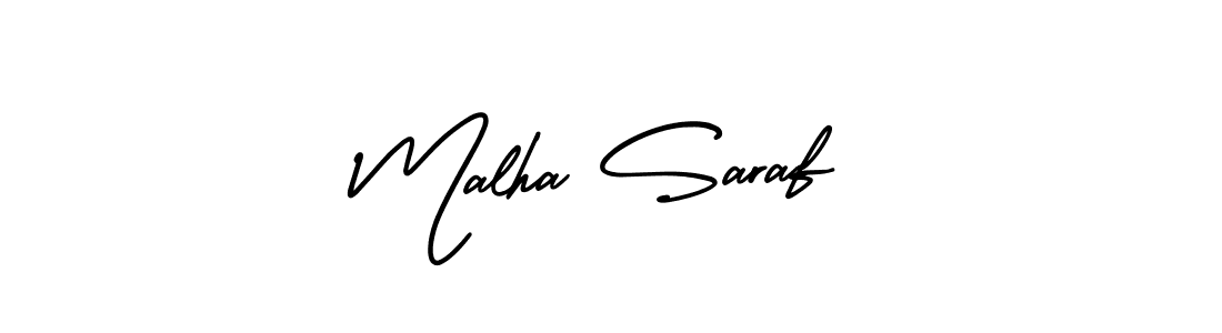 if you are searching for the best signature style for your name Malha Saraf. so please give up your signature search. here we have designed multiple signature styles  using AmerikaSignatureDemo-Regular. Malha Saraf signature style 3 images and pictures png