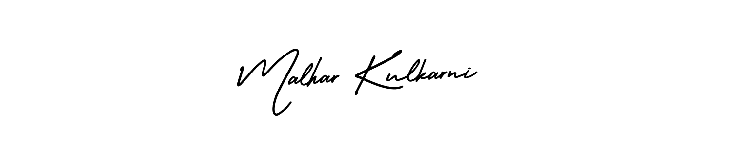 AmerikaSignatureDemo-Regular is a professional signature style that is perfect for those who want to add a touch of class to their signature. It is also a great choice for those who want to make their signature more unique. Get Malhar Kulkarni name to fancy signature for free. Malhar Kulkarni signature style 3 images and pictures png