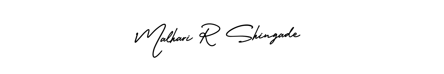 How to Draw Malhari R Shingade signature style? AmerikaSignatureDemo-Regular is a latest design signature styles for name Malhari R Shingade. Malhari R Shingade signature style 3 images and pictures png