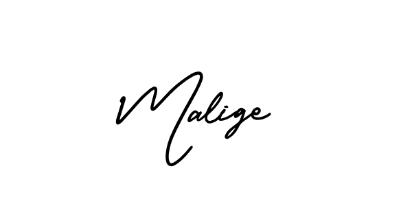 Make a beautiful signature design for name Malige. Use this online signature maker to create a handwritten signature for free. Malige signature style 3 images and pictures png