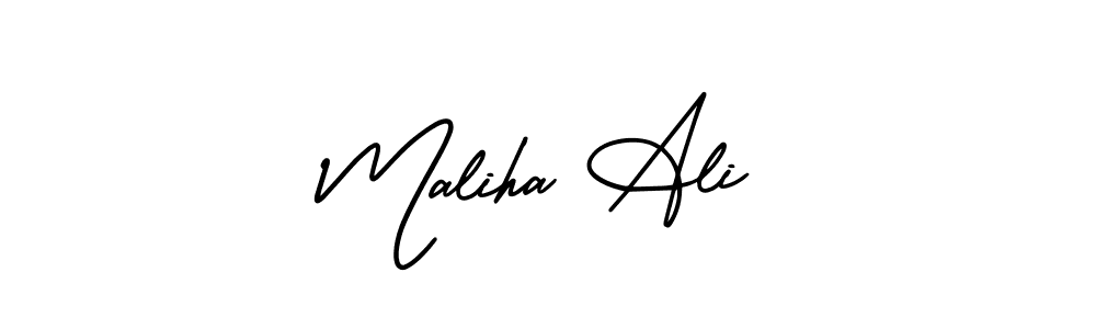 How to make Maliha Ali signature? AmerikaSignatureDemo-Regular is a professional autograph style. Create handwritten signature for Maliha Ali name. Maliha Ali signature style 3 images and pictures png