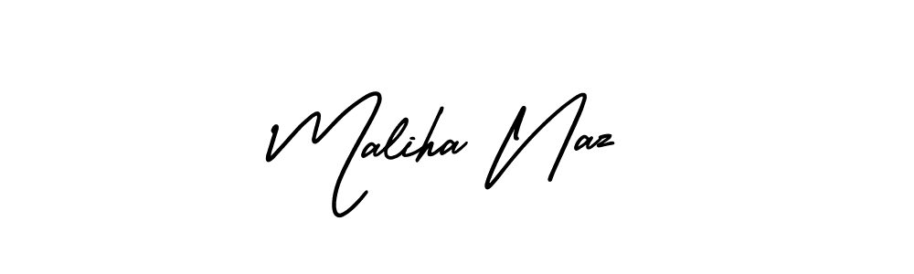 Make a short Maliha Naz signature style. Manage your documents anywhere anytime using AmerikaSignatureDemo-Regular. Create and add eSignatures, submit forms, share and send files easily. Maliha Naz signature style 3 images and pictures png