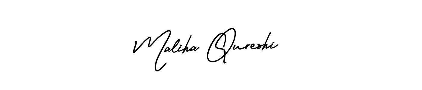 The best way (AmerikaSignatureDemo-Regular) to make a short signature is to pick only two or three words in your name. The name Maliha Qureshi include a total of six letters. For converting this name. Maliha Qureshi signature style 3 images and pictures png