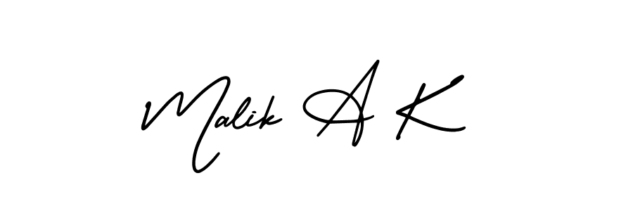 Similarly AmerikaSignatureDemo-Regular is the best handwritten signature design. Signature creator online .You can use it as an online autograph creator for name Malik A K. Malik A K signature style 3 images and pictures png