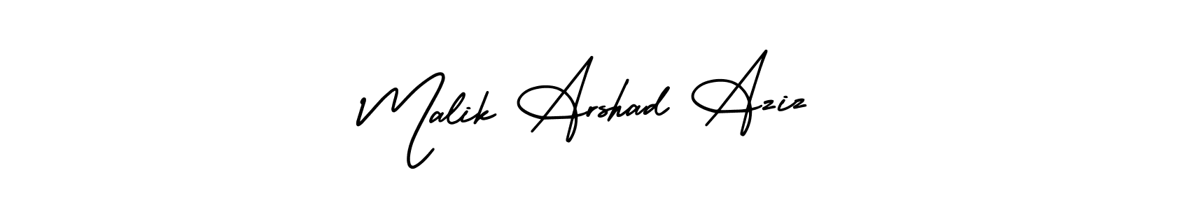 Also You can easily find your signature by using the search form. We will create Malik Arshad Aziz name handwritten signature images for you free of cost using AmerikaSignatureDemo-Regular sign style. Malik Arshad Aziz signature style 3 images and pictures png