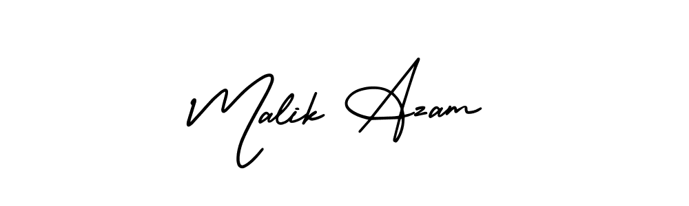 Malik Azam stylish signature style. Best Handwritten Sign (AmerikaSignatureDemo-Regular) for my name. Handwritten Signature Collection Ideas for my name Malik Azam. Malik Azam signature style 3 images and pictures png