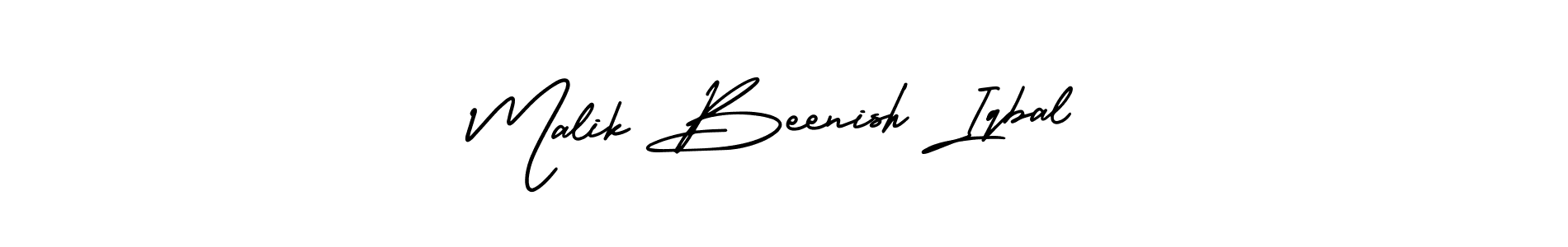 if you are searching for the best signature style for your name Malik Beenish Iqbal. so please give up your signature search. here we have designed multiple signature styles  using AmerikaSignatureDemo-Regular. Malik Beenish Iqbal signature style 3 images and pictures png