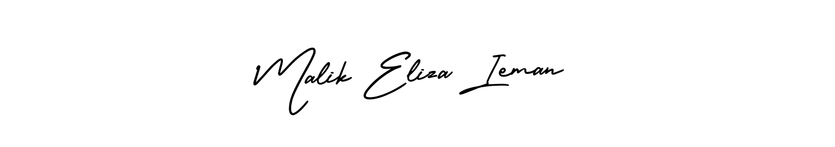 Create a beautiful signature design for name Malik Eliza Ieman. With this signature (AmerikaSignatureDemo-Regular) fonts, you can make a handwritten signature for free. Malik Eliza Ieman signature style 3 images and pictures png