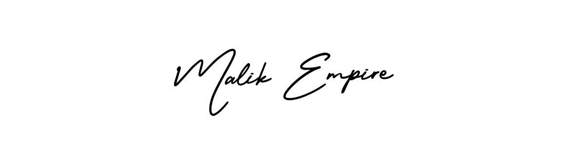 Use a signature maker to create a handwritten signature online. With this signature software, you can design (AmerikaSignatureDemo-Regular) your own signature for name Malik Empire. Malik Empire signature style 3 images and pictures png