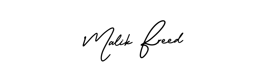 Make a beautiful signature design for name Malik Freed. With this signature (AmerikaSignatureDemo-Regular) style, you can create a handwritten signature for free. Malik Freed signature style 3 images and pictures png
