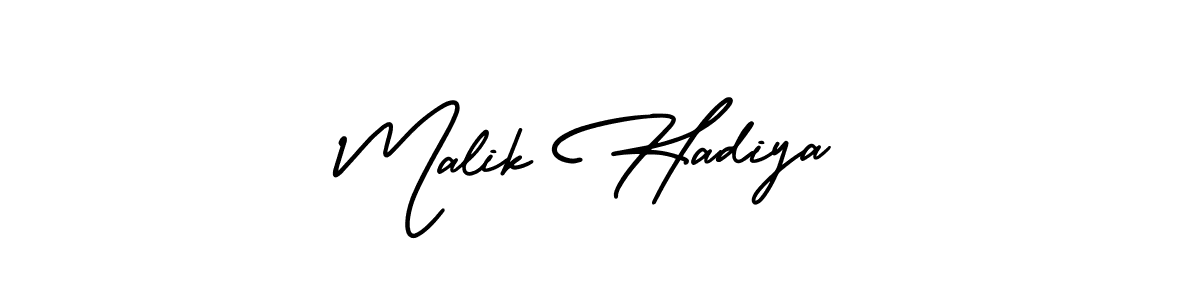 Also You can easily find your signature by using the search form. We will create Malik Hadiya name handwritten signature images for you free of cost using AmerikaSignatureDemo-Regular sign style. Malik Hadiya signature style 3 images and pictures png