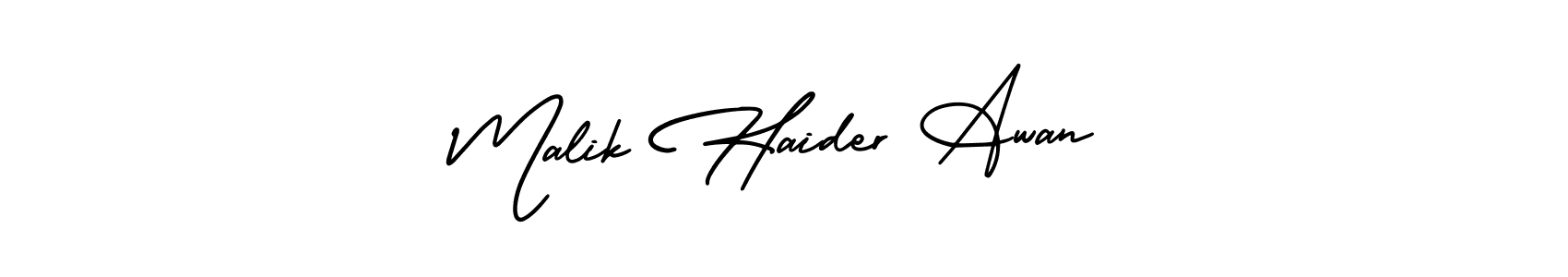AmerikaSignatureDemo-Regular is a professional signature style that is perfect for those who want to add a touch of class to their signature. It is also a great choice for those who want to make their signature more unique. Get Malik Haider Awan name to fancy signature for free. Malik Haider Awan signature style 3 images and pictures png